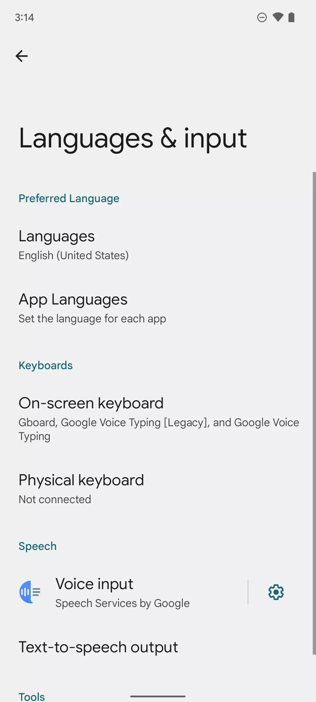 Android 13 Elección de idioma