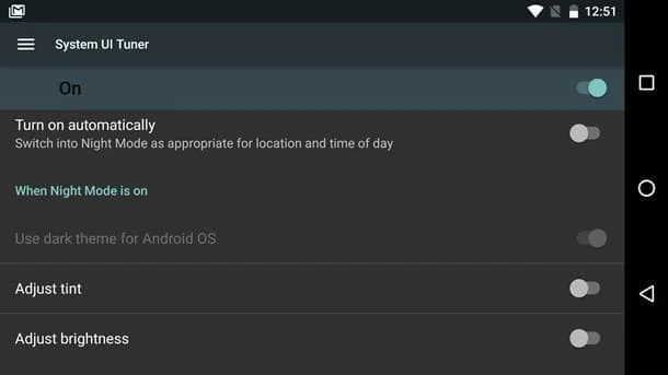 Modo oscuro Android 7